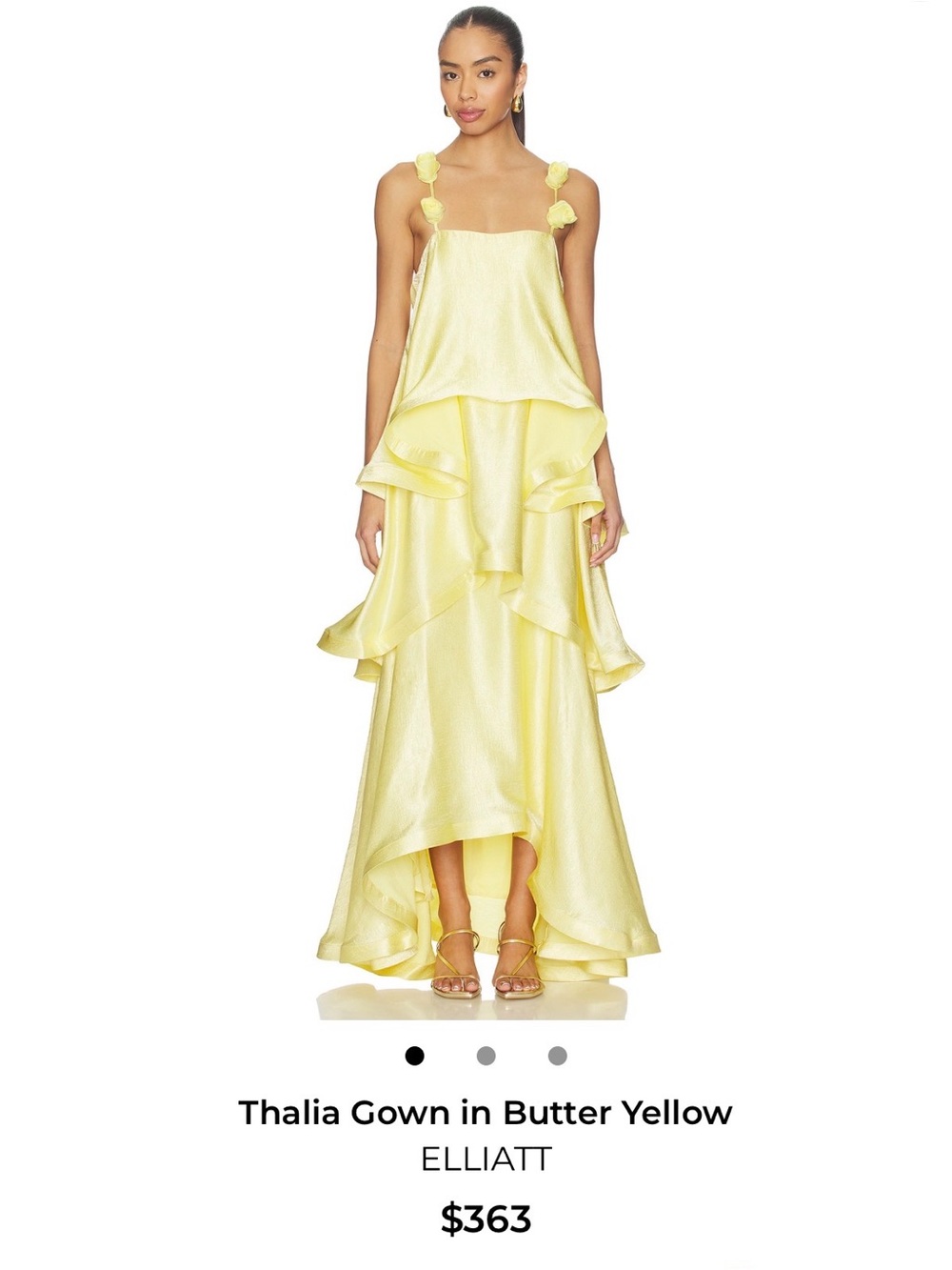 Elliatt Thalia High-Low Gown in Butter Yellow